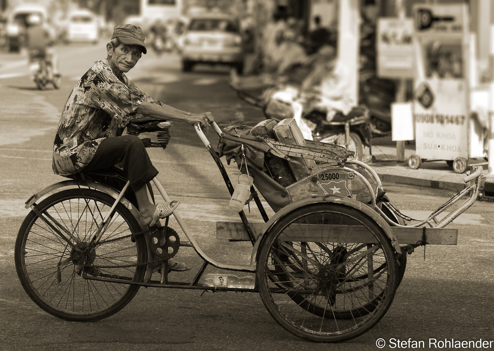 Cyclo Taxi in downtown Saigon