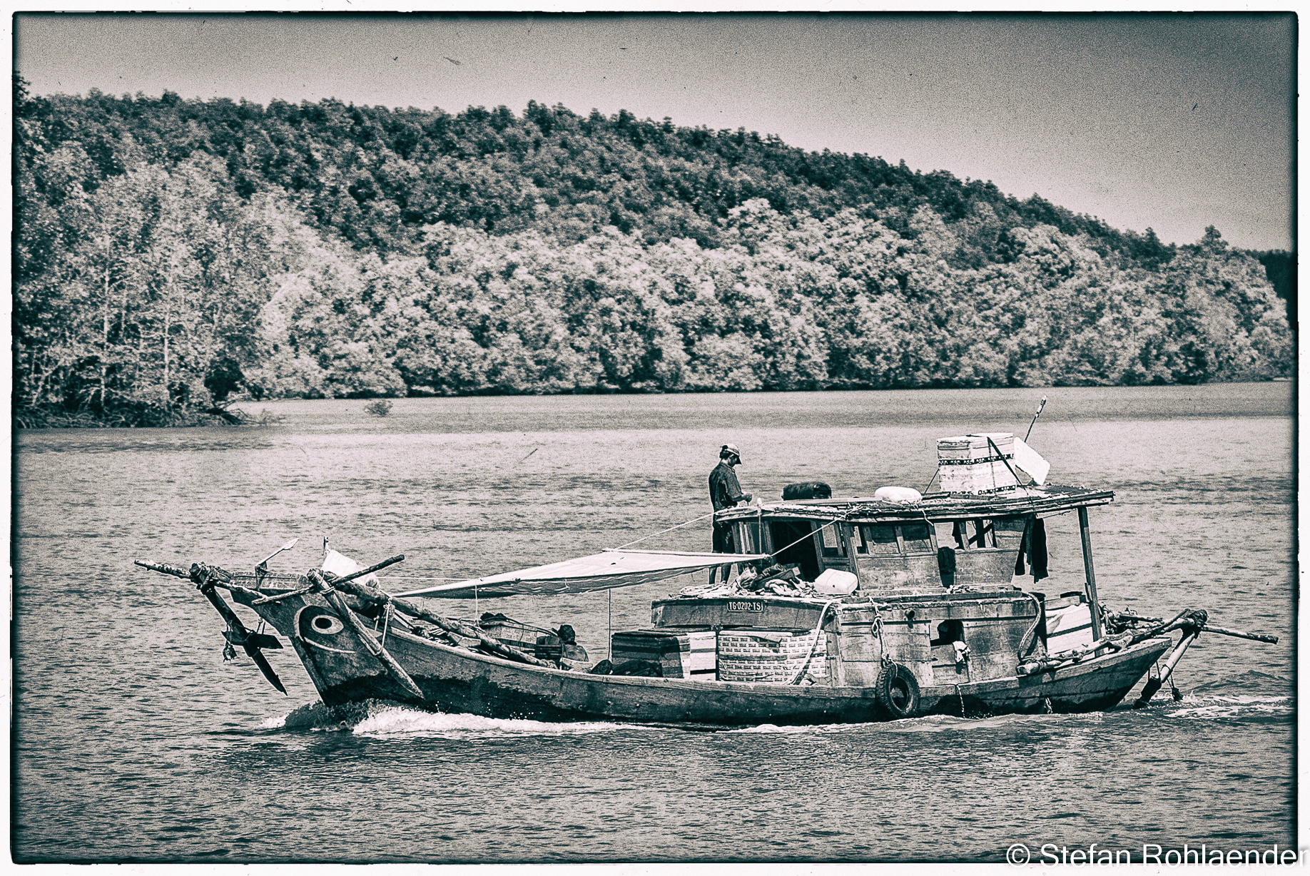 Trading vessel on the Saigon River